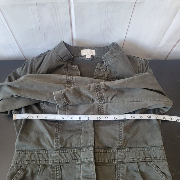Ann Taylor Loft Utility Military Jacket, Petite Women’s SP, Army Green, EUC - Picture 8 of 9